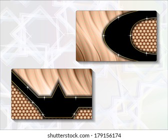 Template for greeting card with abstract design