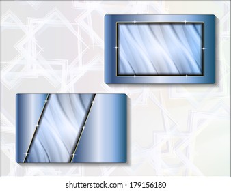 Template for greeting card with abstract design