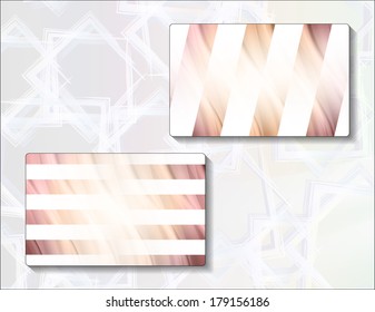 Template for greeting card with abstract design