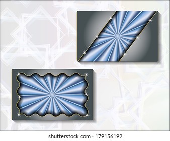 Template for greeting card with abstract design