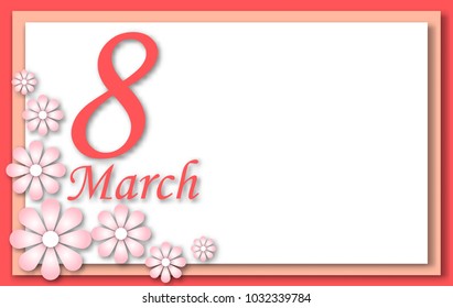 Template greeting card with flowers