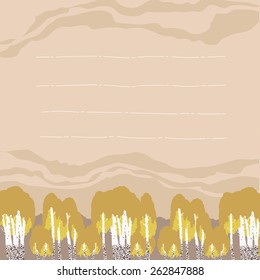 Template for greeting card. Hand drawn illustration. Ukraine