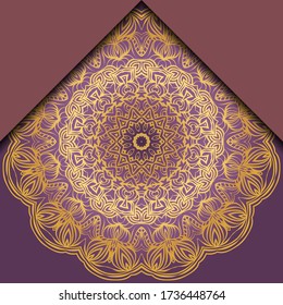 Template Greeting Card, Invitation. Mandala Design. Vector Illustration. 