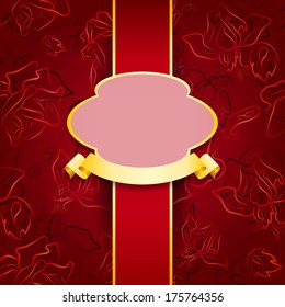 Template for greeting card, invitation, pattern and frame for design. Place for text
