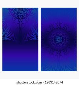 Template greeting card, invitation with space for text. Mandala design. Vector illustration.