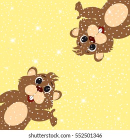 Template for greeting card on the day of a marmot