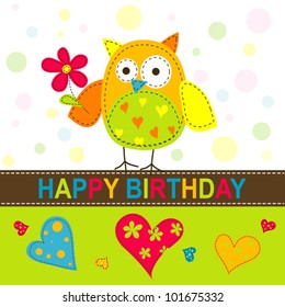 Template greeting card, scrap vector illustration