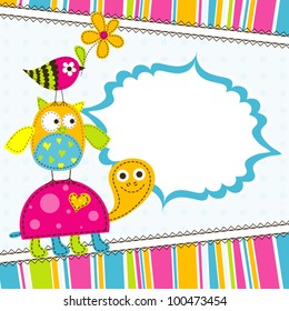 Template greeting card, vector illustration