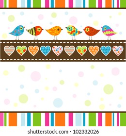 Template greeting card, vector illustration