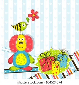 Template greeting card, vector illustration