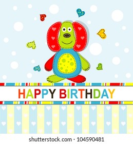 Template greeting card, vector illustration