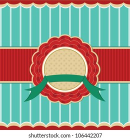 Template greeting card, vector illustration