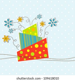 Template greeting card, vector illustration