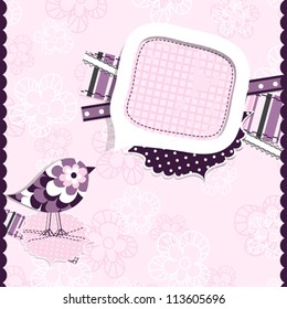 Template greeting card, vector illustration