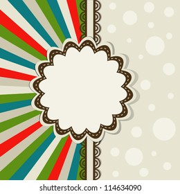 Template greeting card, vector illustration