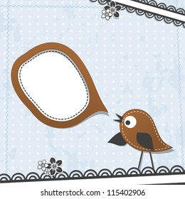 Template greeting card, vector illustration