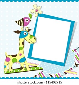 Template greeting card, vector illustration