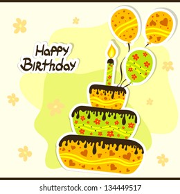 Template greeting card, vector illustration