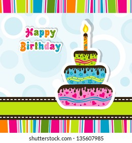 Template greeting card, vector illustration