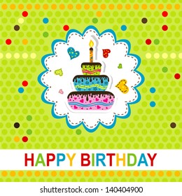 Template greeting card, vector illustration