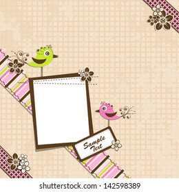 Template greeting card, vector illustration