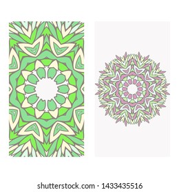 Template for greeting card. Vector illustration. Abstract design