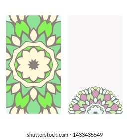 Template for greeting card. Vector illustration. Abstract design