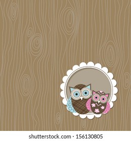 Template greeting card, vector illustration