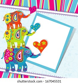 Template greeting card, vector illustration