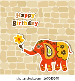 Template greeting card, vector illustration