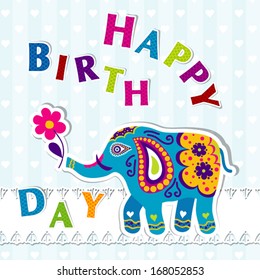 Template greeting card, vector illustration