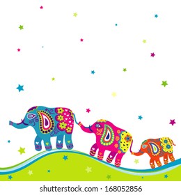 Template greeting card, vector illustration