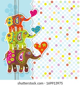Template greeting card, vector illustration