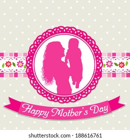 Template greeting card, vector illustration