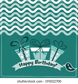 Tarjeta de saludo de plantilla, ilustración vectorial