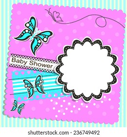 Template greeting card, vector illustration