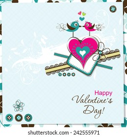 Template greeting card, vector illustration