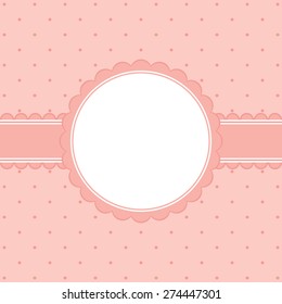 Template of greeting card. Vector illustration