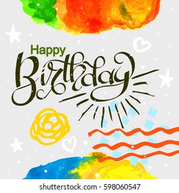 Template greeting card, vector illustration