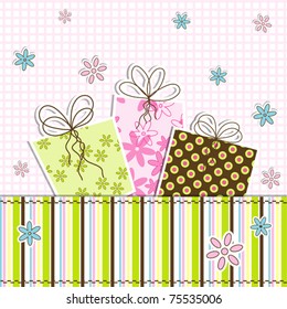 Template greeting card, vector illustration, eps10