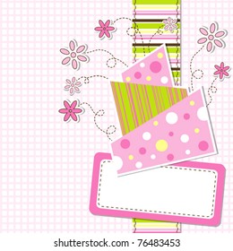 Template greeting card, vector illustration, eps10