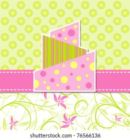 Template greeting card, vector illustration, eps10