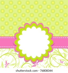 Tarjeta de saludo de plantilla, ilustración vectorial, eps10