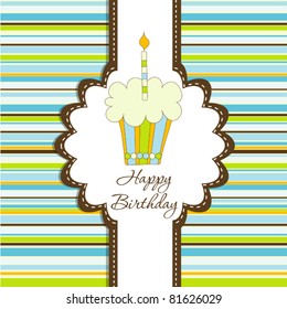 Template greeting card, vector illustration