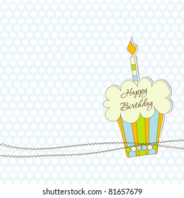 Template greeting card, vector illustration