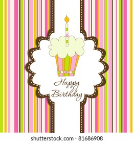 Tarjeta de saludo de plantilla, ilustración vectorial