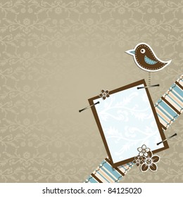 Template greeting card, vector illustration, eps10