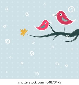 Template greeting card, vector illustration