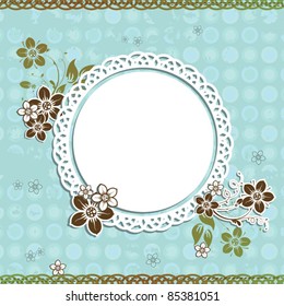 Template greeting card, vector illustration