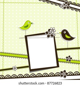 Template greeting card, vector illustration